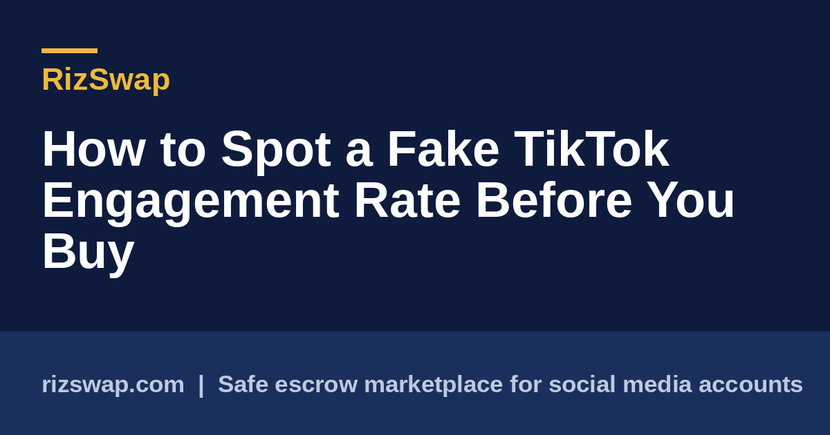 How to Spot a Fake TikTok Engagement Rate Before You Buy