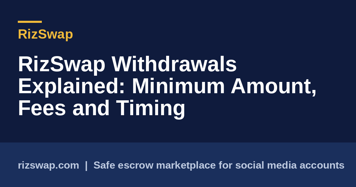 RizSwap Withdrawals Explained: Minimum Amount, Fees and Timing