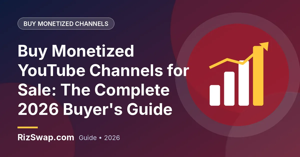 Buy Monetized YouTube Channels for Sale: The Complete 2026 Buyer's Guide