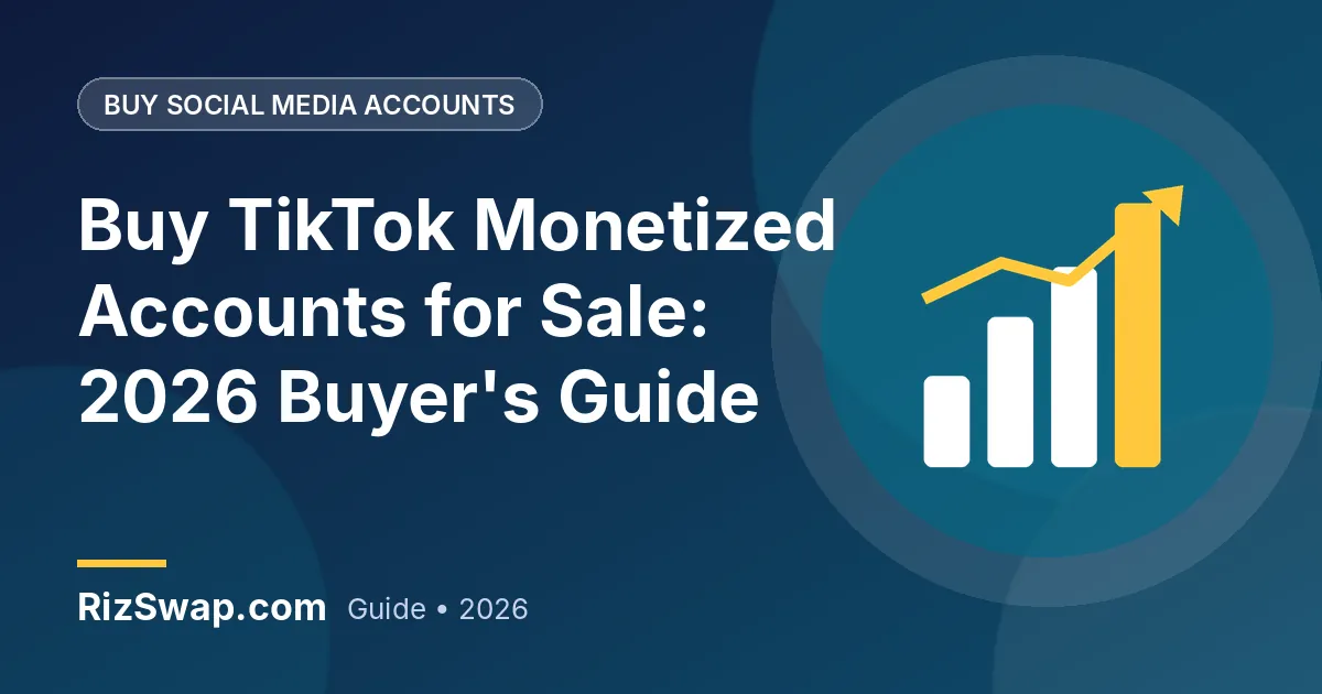 Buy TikTok Monetized Accounts for Sale: 2026 Buyer's Guide