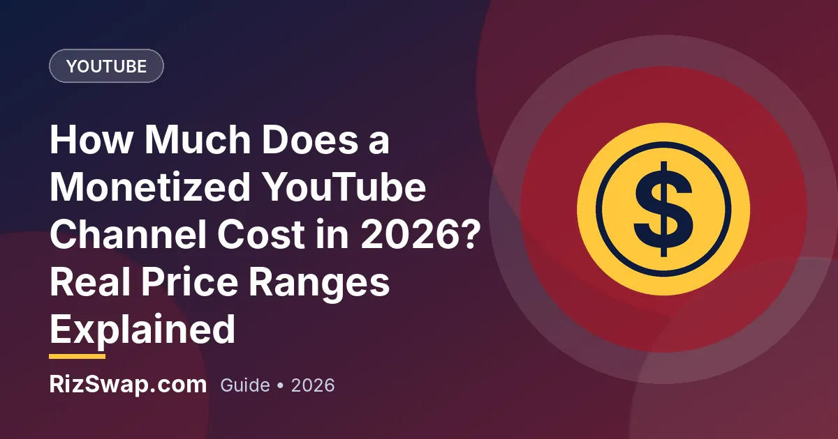 How Much Does a Monetized YouTube Channel Cost in 2026? Real Price Ranges Explained