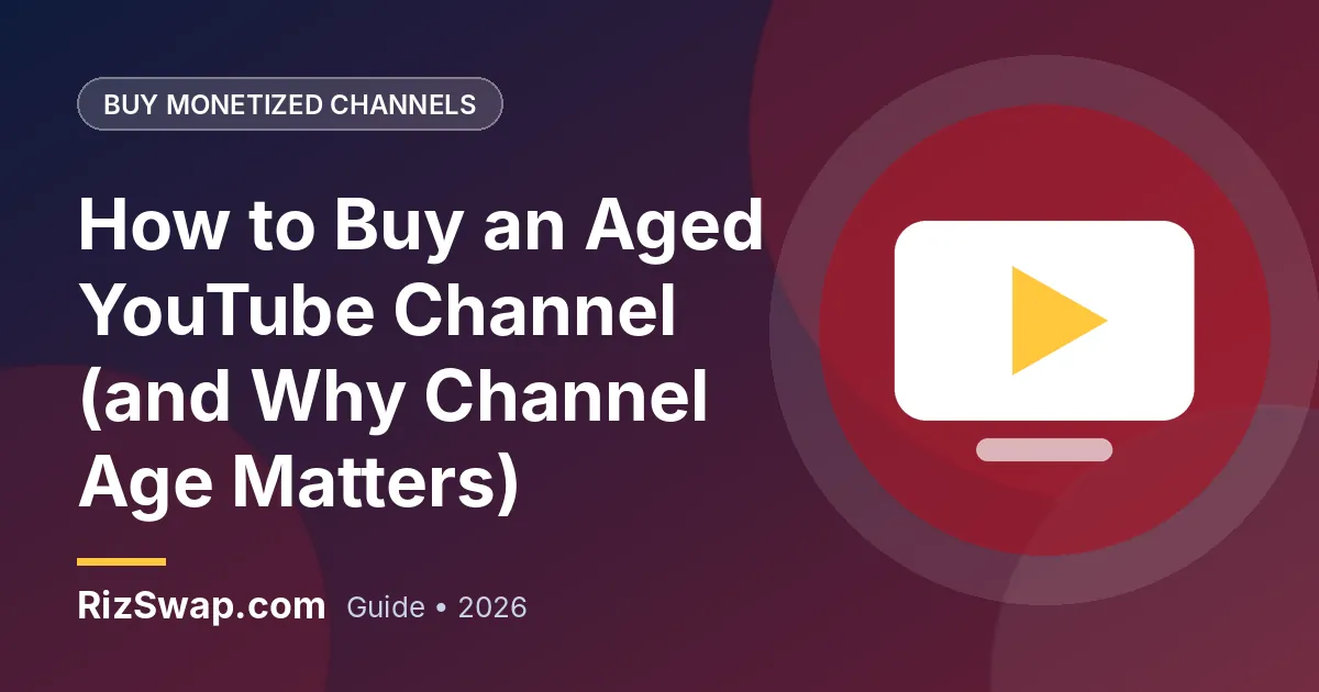 How to Buy an Aged YouTube Channel (and Why Channel Age Matters)