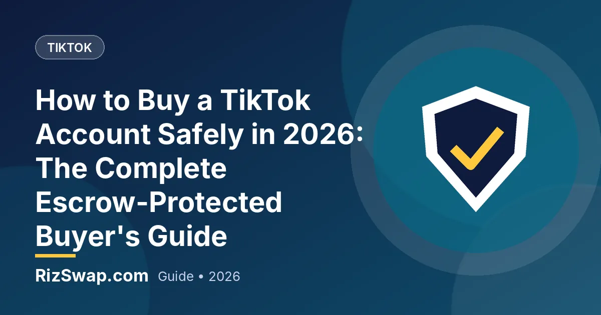 How to Buy a TikTok Account Safely in 2026: The Complete Escrow-Protected Buyer's Guide