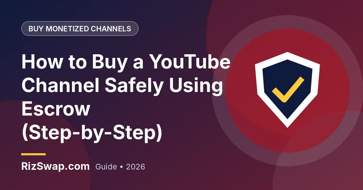 How to Buy a YouTube Channel Safely Using Escrow (Step-by-Step)