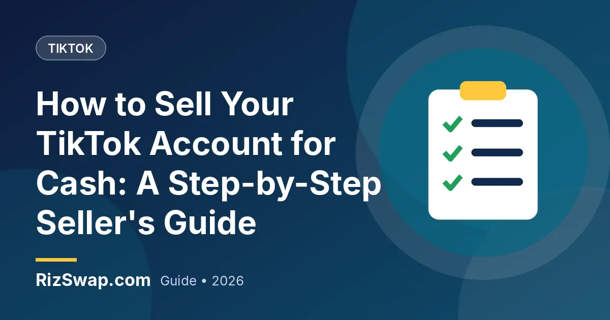 How to Sell Your TikTok Account for Cash: A Step-by-Step Seller's Guide
