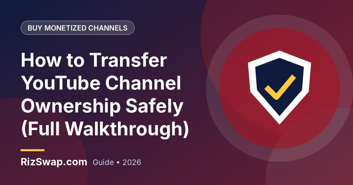 How to Transfer YouTube Channel Ownership Safely (Full Walkthrough)