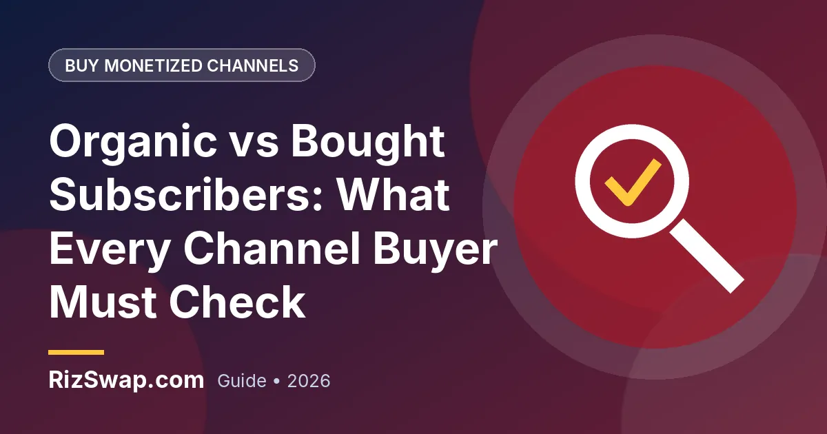 Organic vs Bought Subscribers: What Every Channel Buyer Must Check