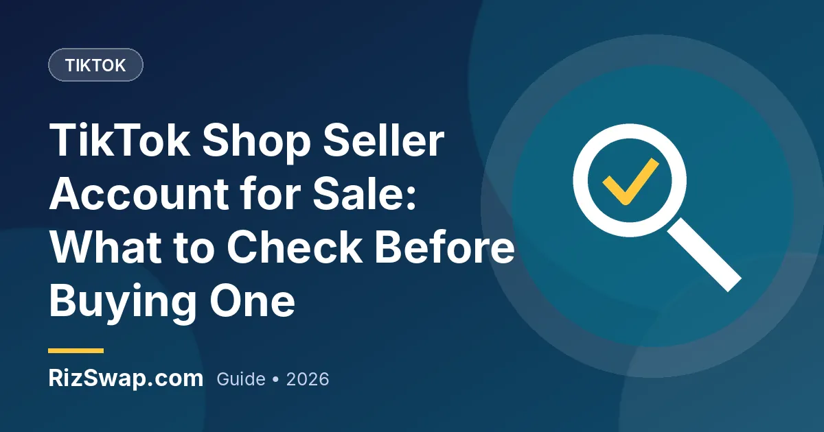 TikTok Shop Seller Account for Sale: What to Check Before Buying One
