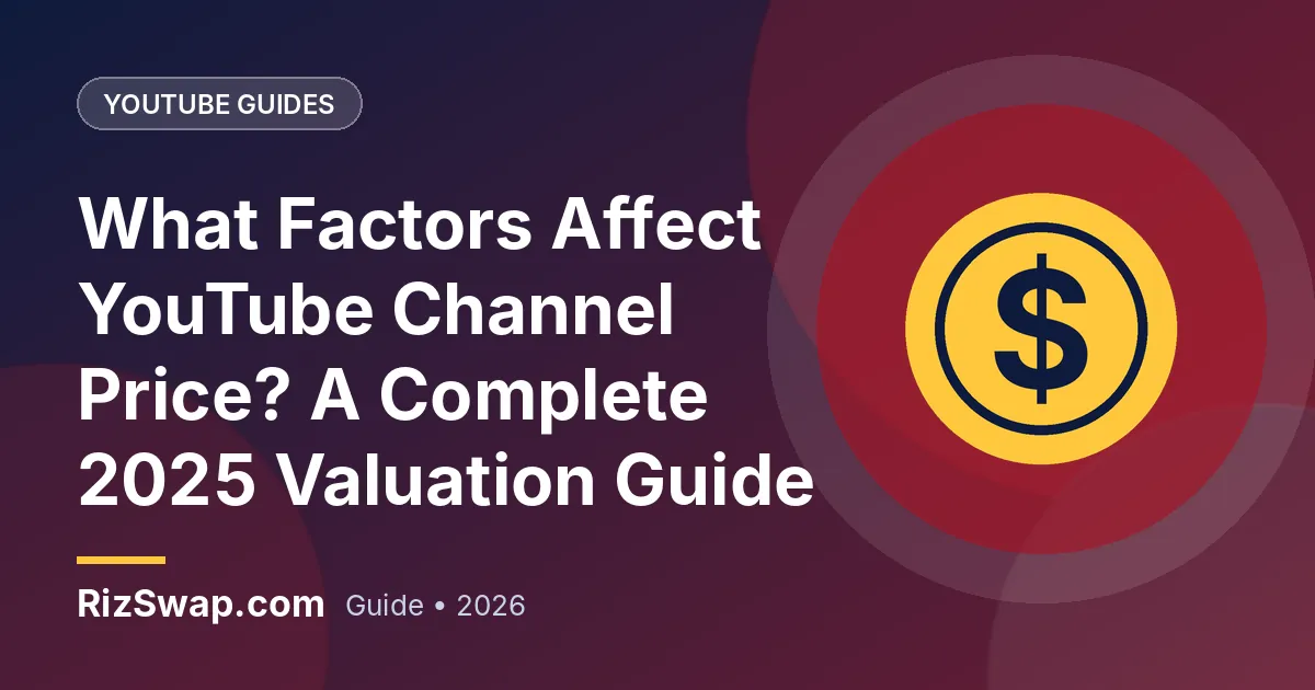 What Factors Affect YouTube Channel Price? A Complete 2025 Valuation Guide