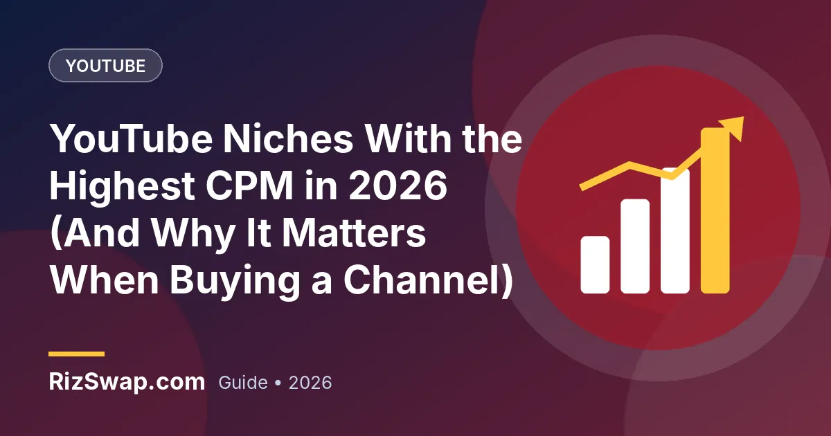 YouTube Niches With the Highest CPM in 2026 (And Why It Matters When Buying a Channel)