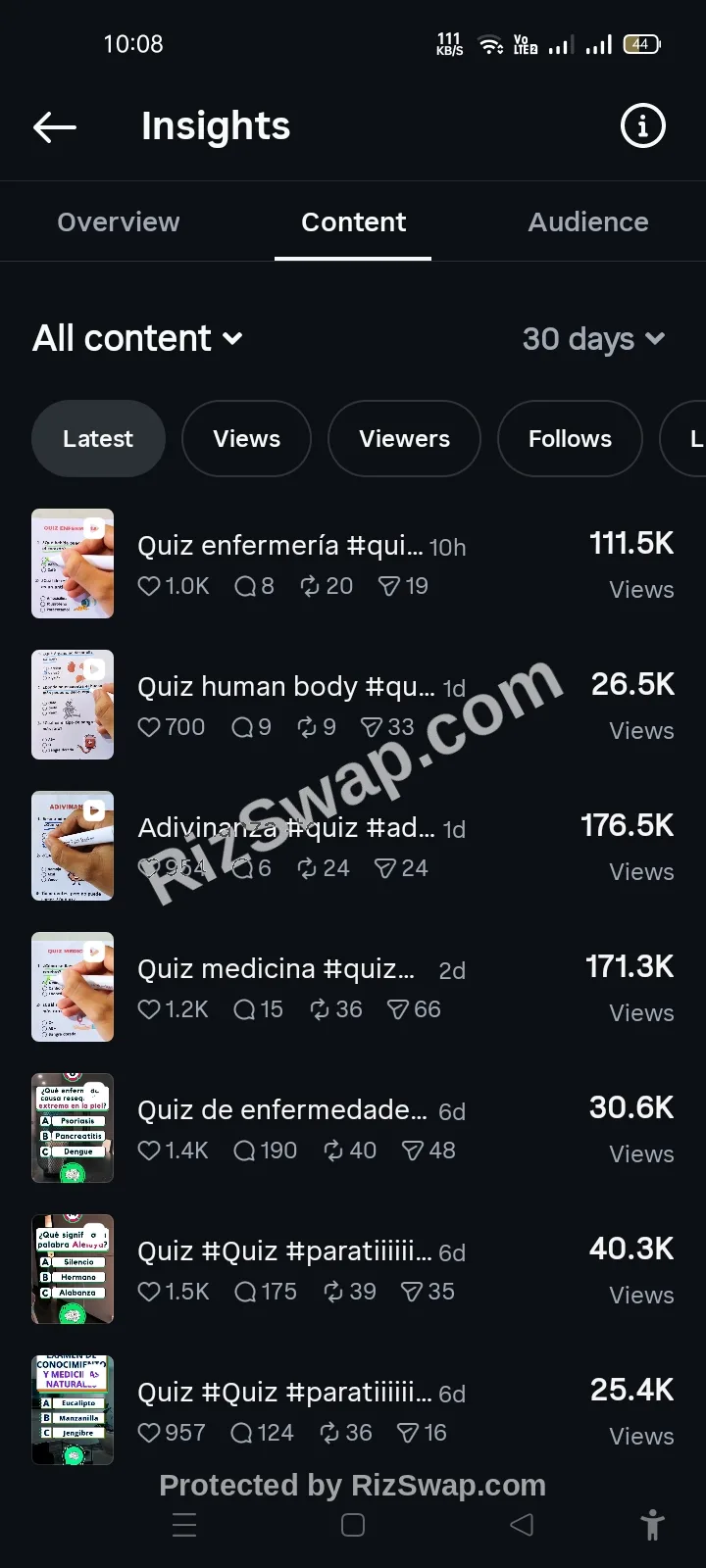 Quiz Lab Instagram Account Screenshot 1