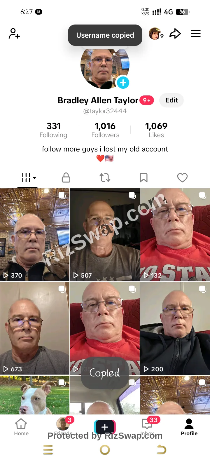 taylor32444 Tiktok Account Screenshot 1