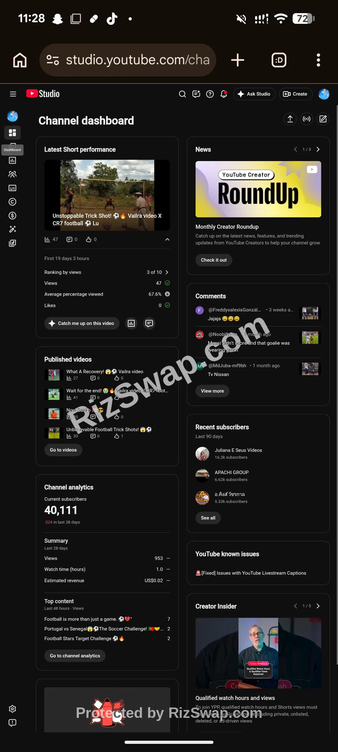 CR7 football 2.0 Youtube Account Screenshot 5
