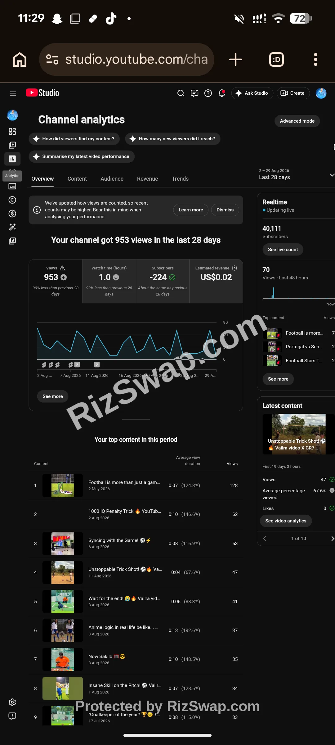 CR7 football 2.0 Youtube Account Screenshot 4