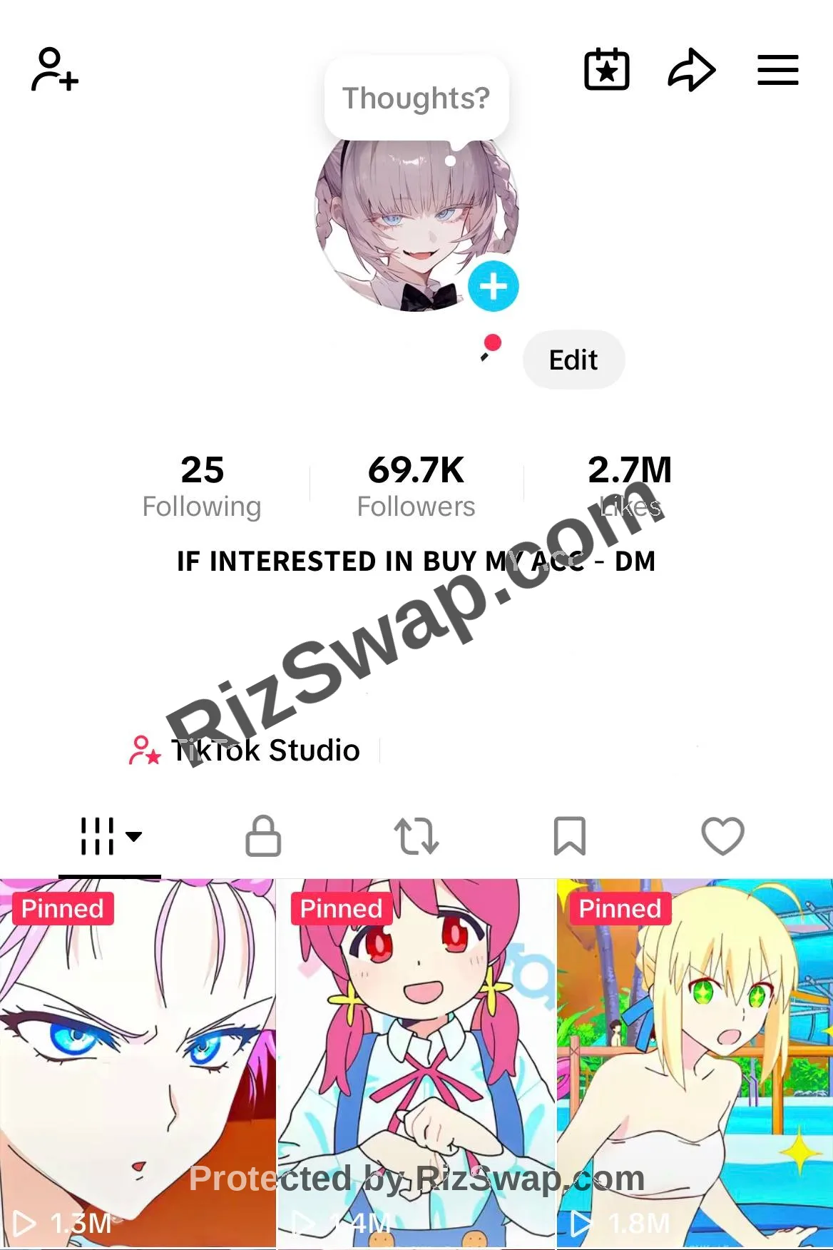 fumiko.1m Tiktok Account Screenshot 1