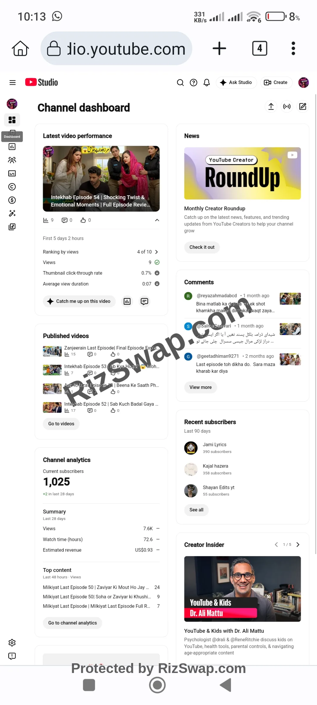 Mani Review Youtube Account Screenshot 2