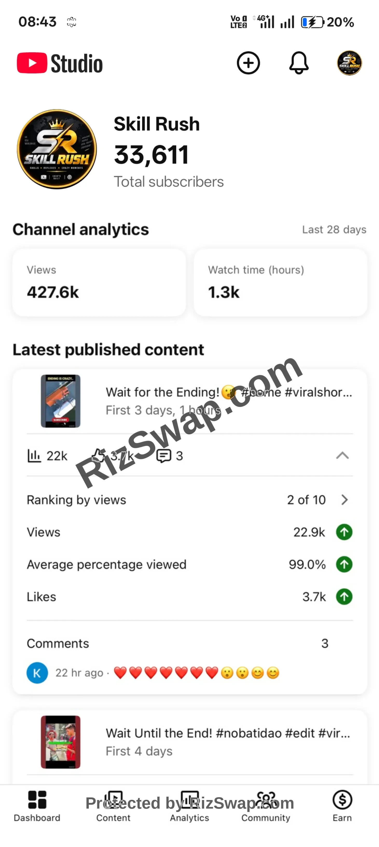 Skill Rush Youtube Account Screenshot 1