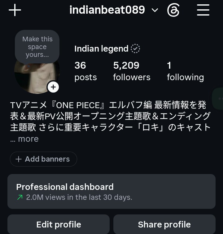 indianbeat089 Instagram Account Screenshot 1