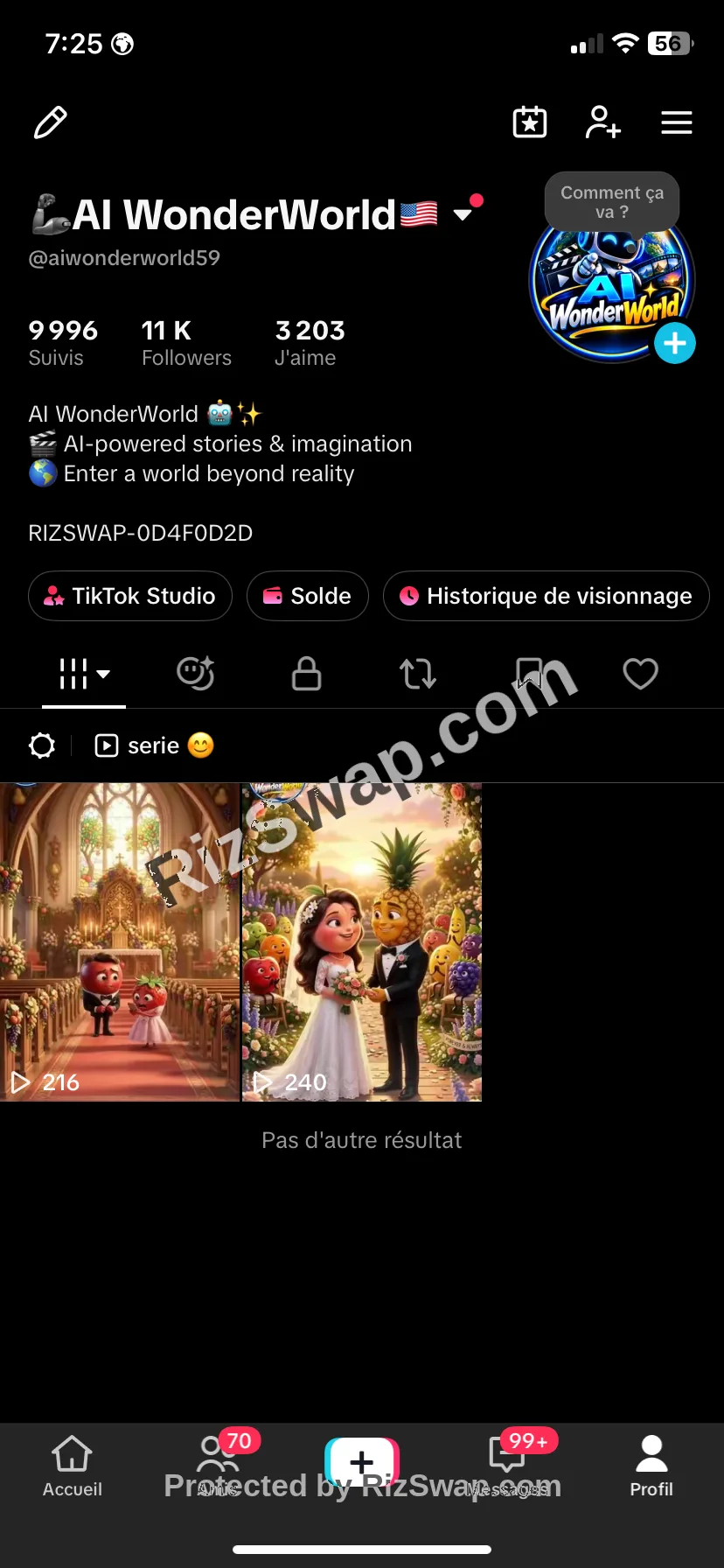🦾AI WonderWorld🇺🇲 Tiktok Account Screenshot 1