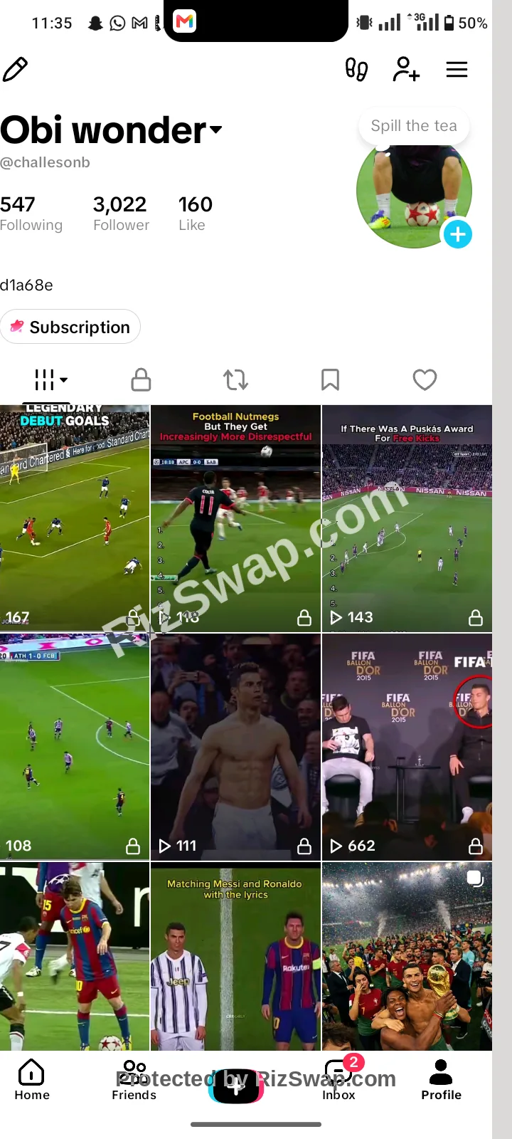 Obi wonder Tiktok Account Screenshot 1