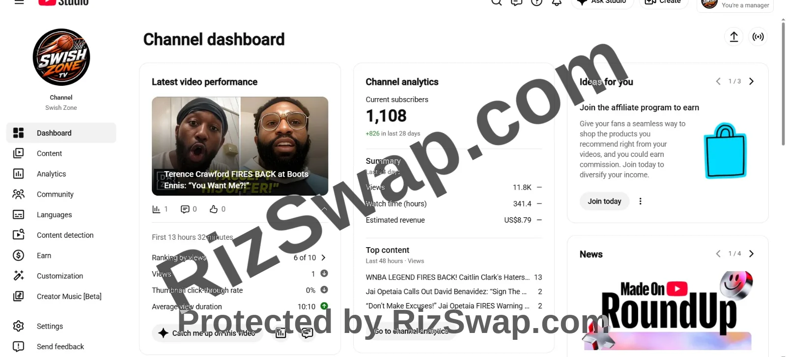 Swish Zone Youtube Account Screenshot 5