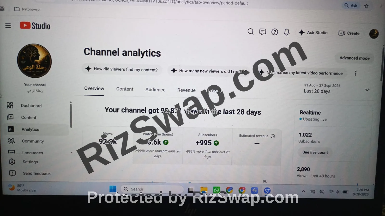رحلة الوعي Youtube Account Screenshot 1