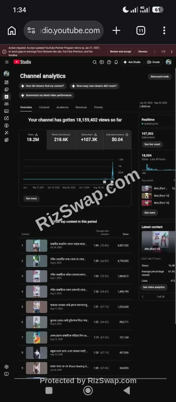 MAMUN IS HERE YouTube Account Screenshot 2
