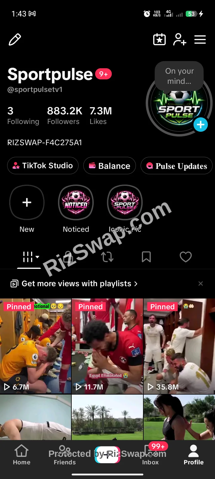 Sportpulse TikTok Account Screenshot 1