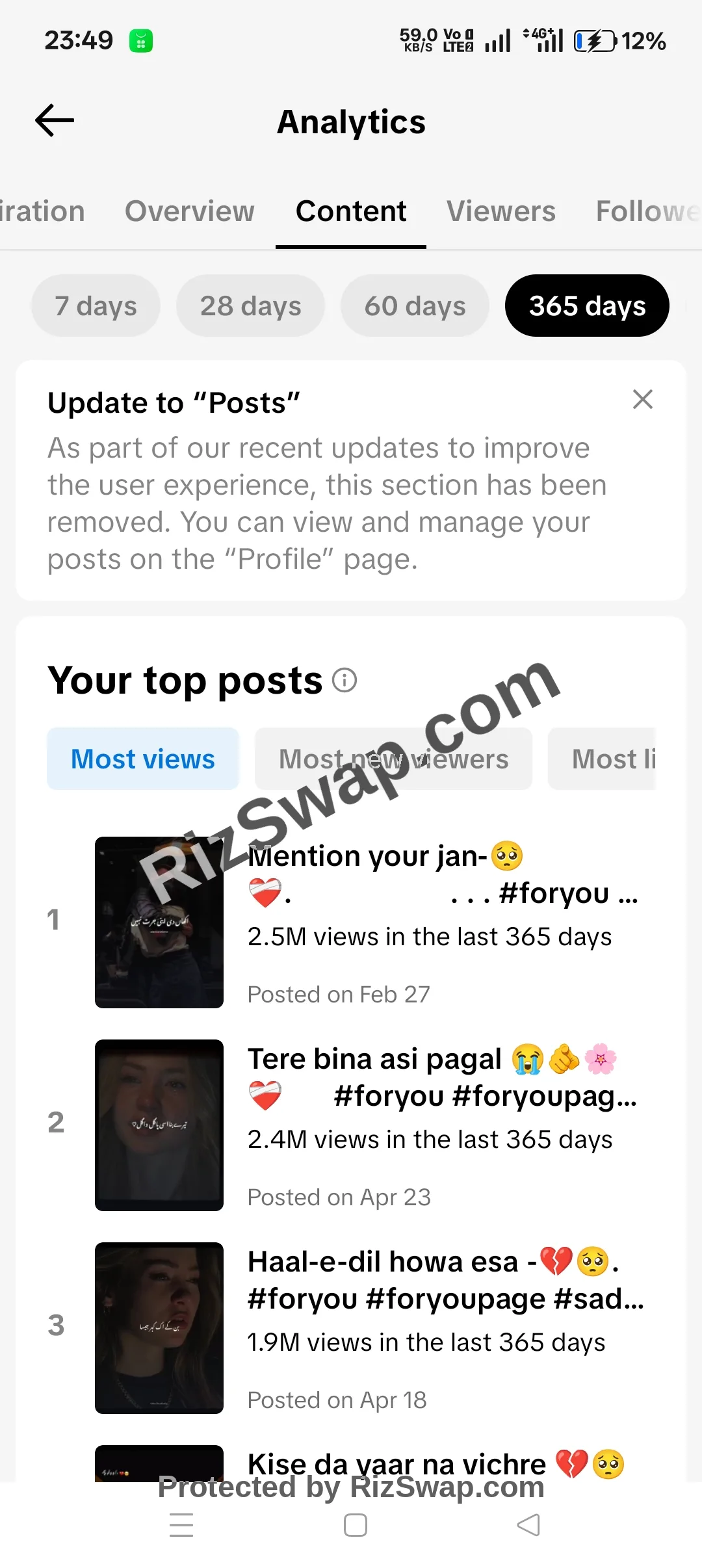 Midnight Vibes TikTok Account Screenshot 6