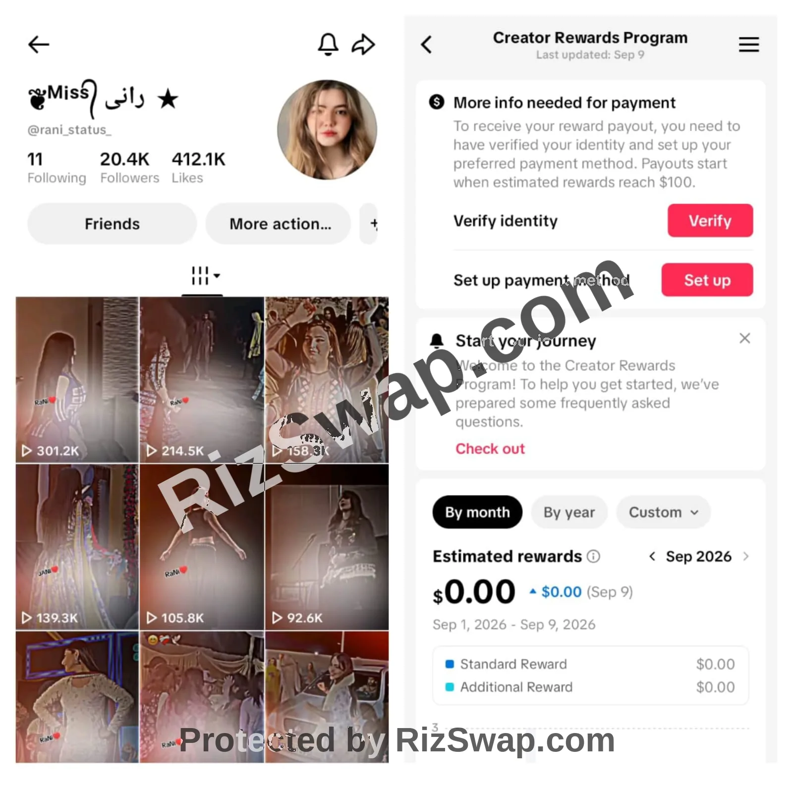 ❦ᴹⁱˢˢ᭄ رانی  ★ TikTok Account Screenshot 1