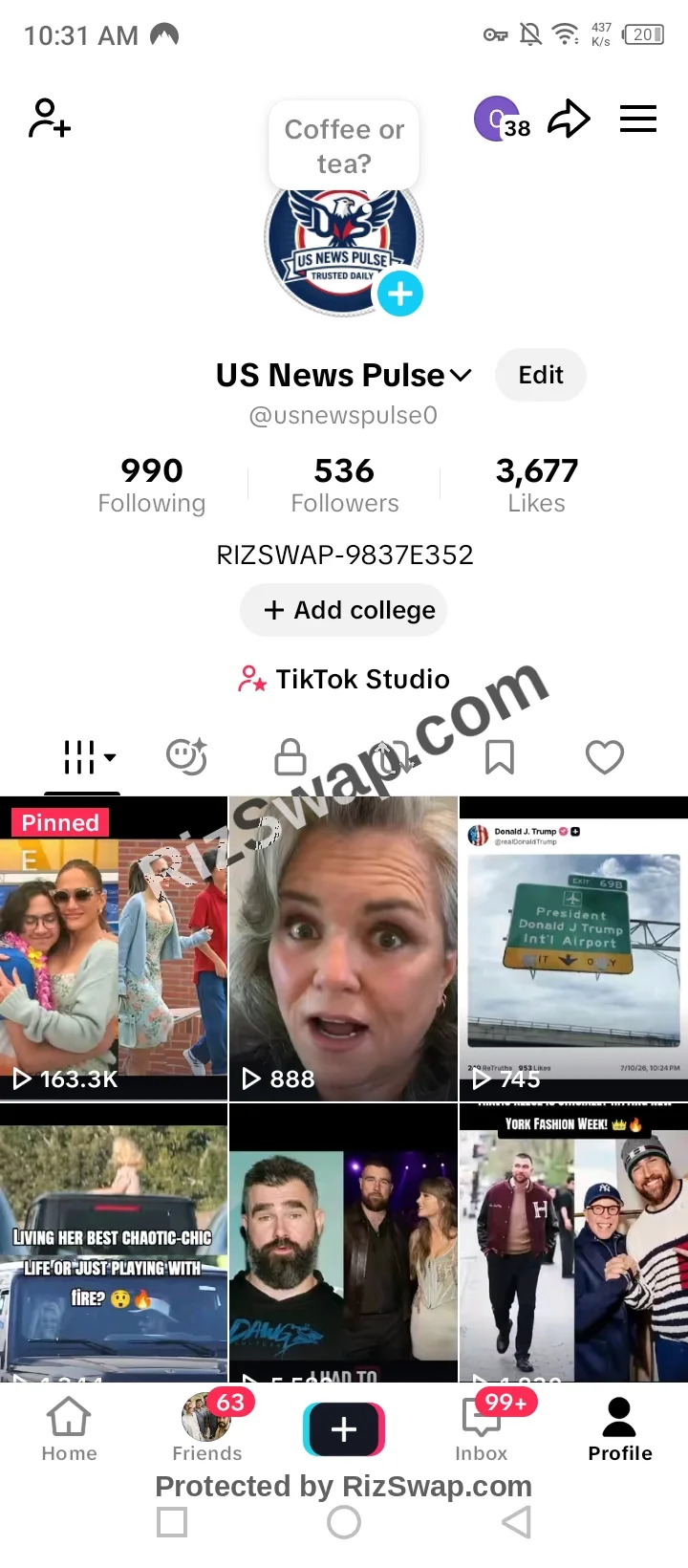 usnewspulse0 TikTok Account Screenshot 1