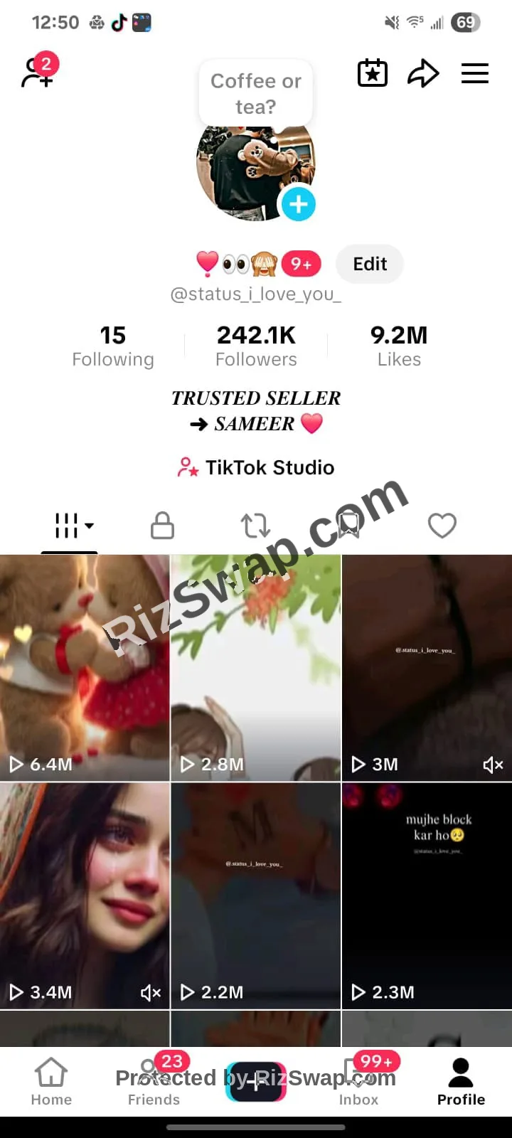 Luviora Tales TikTok Account Screenshot 1