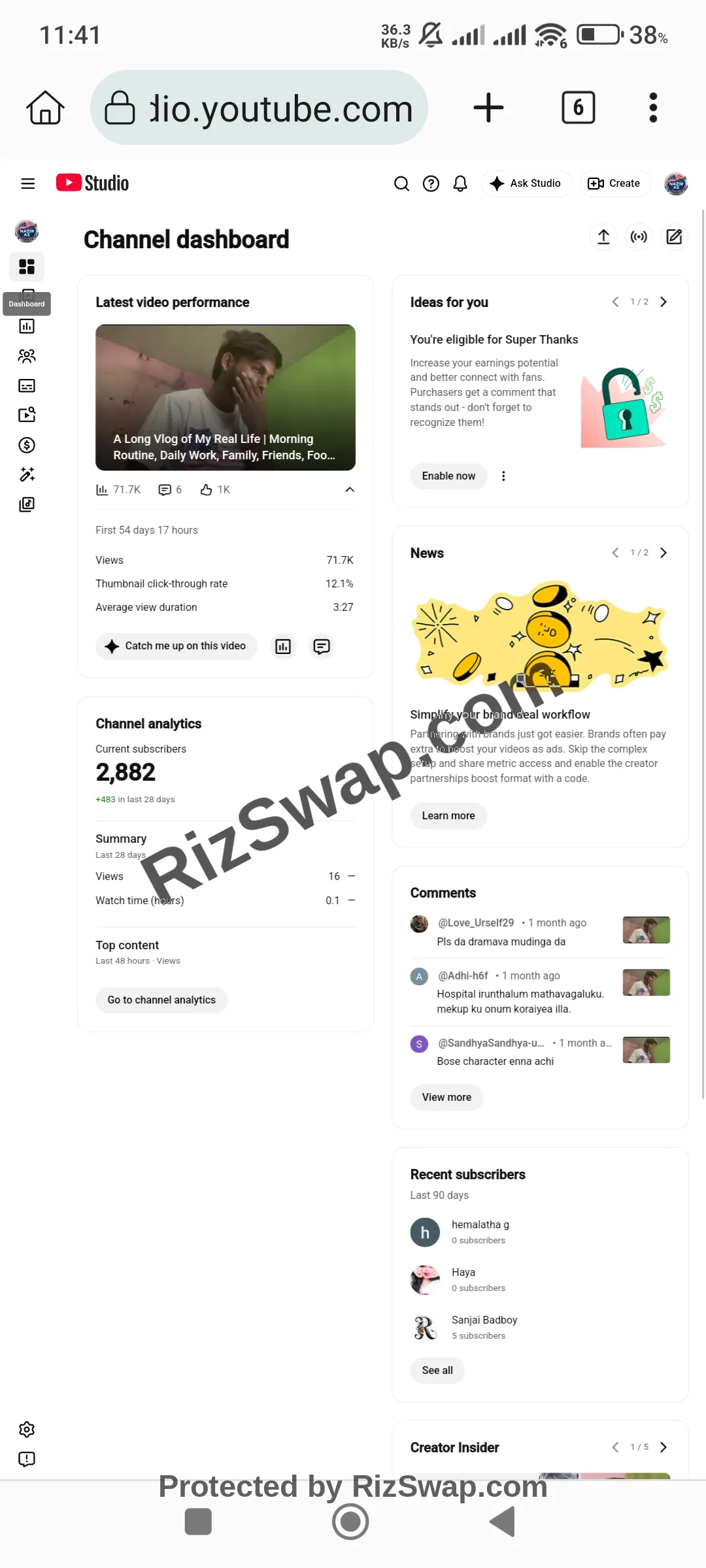 Nazir As YouTube Account Screenshot 3