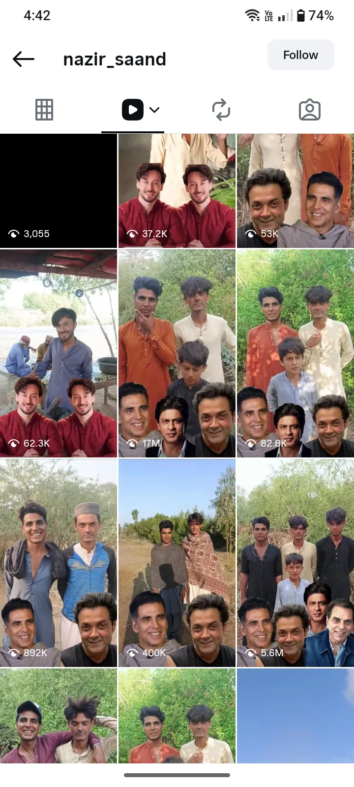 nazir_saand Instagram Account Screenshot 2