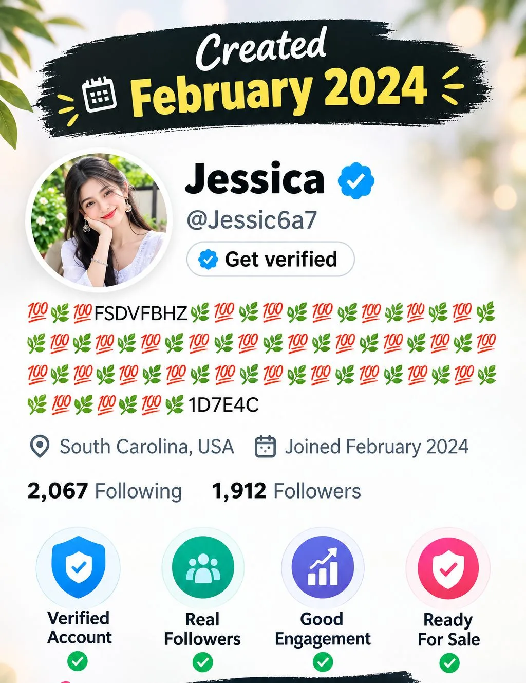 Jessica X (Twitter) Account Screenshot 1