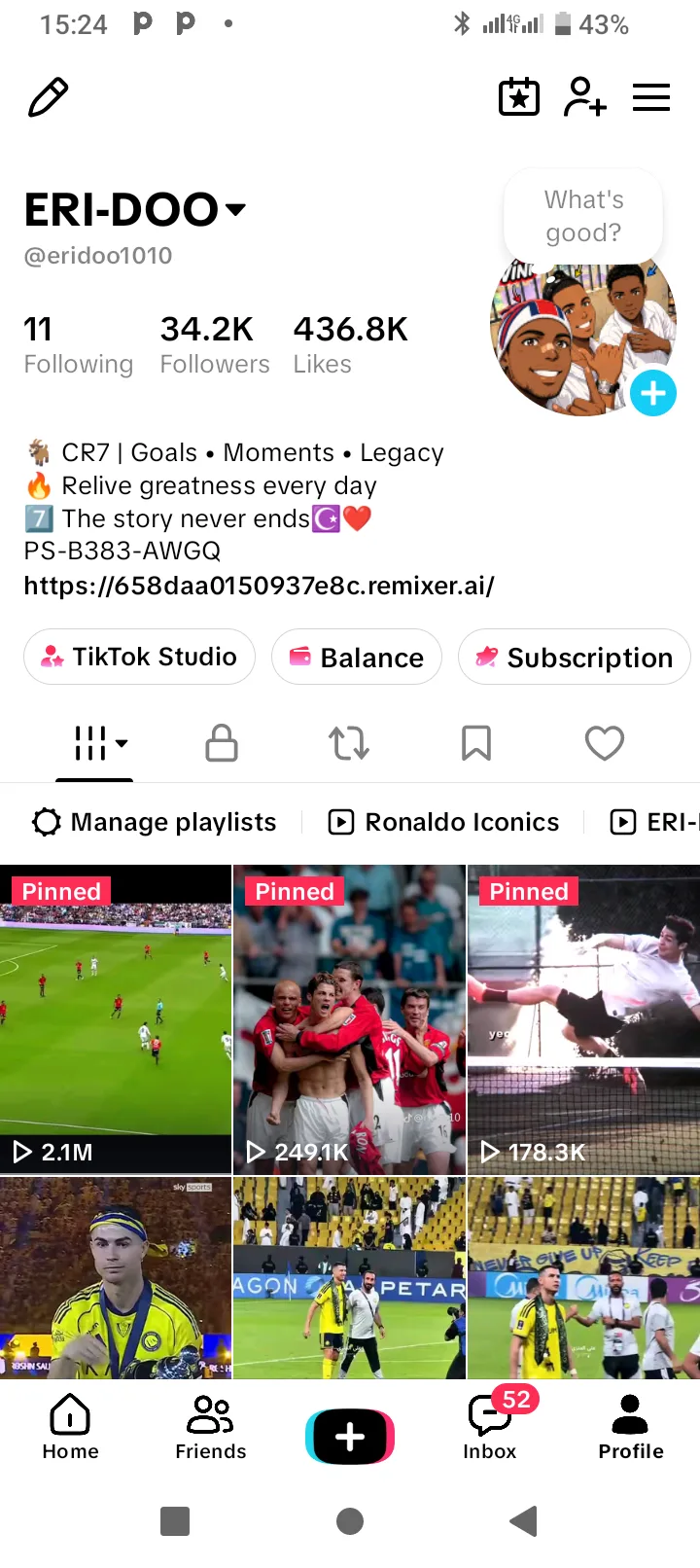 ERI-DOO TikTok Account Screenshot 1
