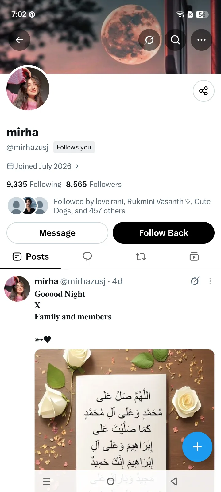 mirha X (Twitter) Account Screenshot 2