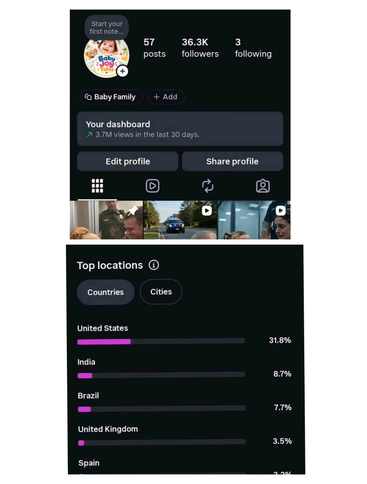 baby.joy.tales Instagram Account Screenshot 1