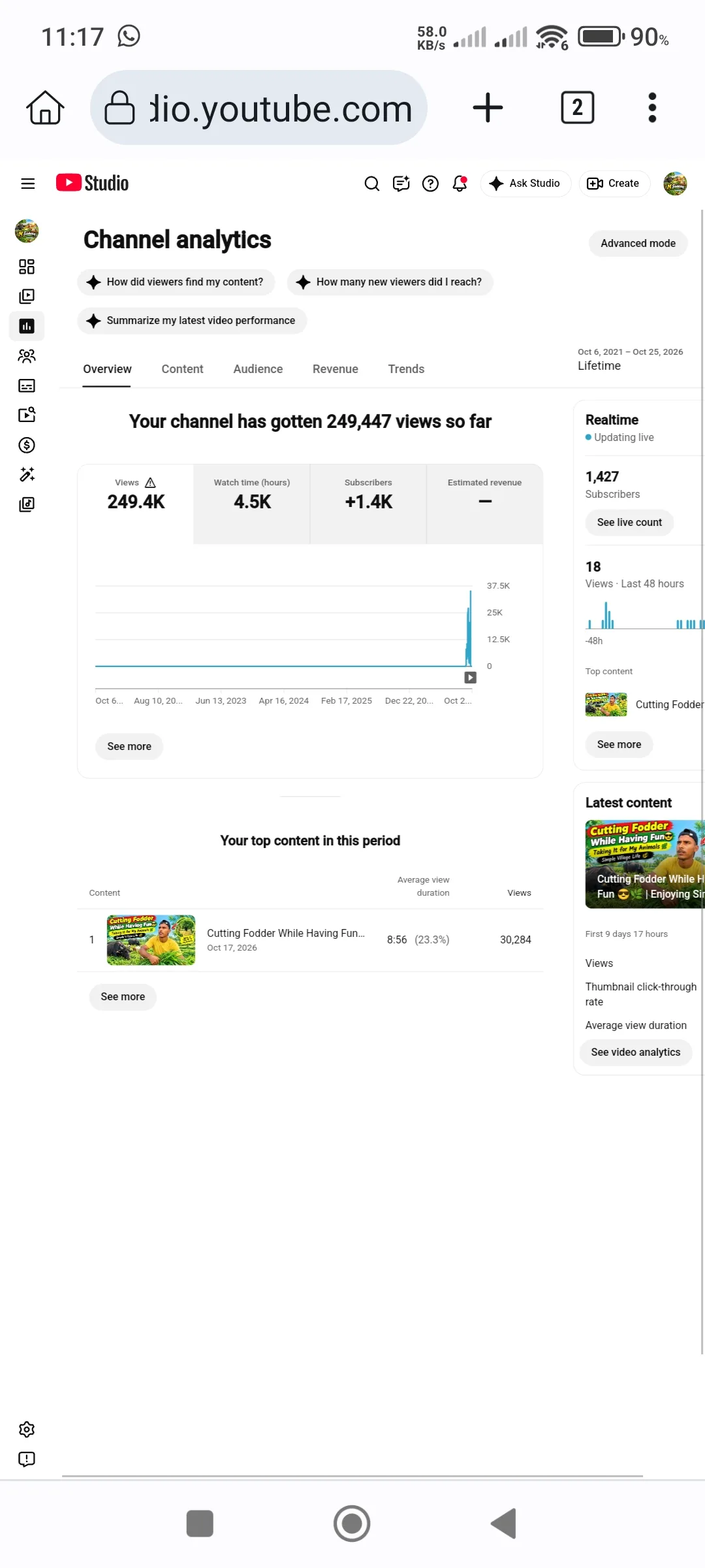 M Sadeeq YouTube Account Screenshot 2