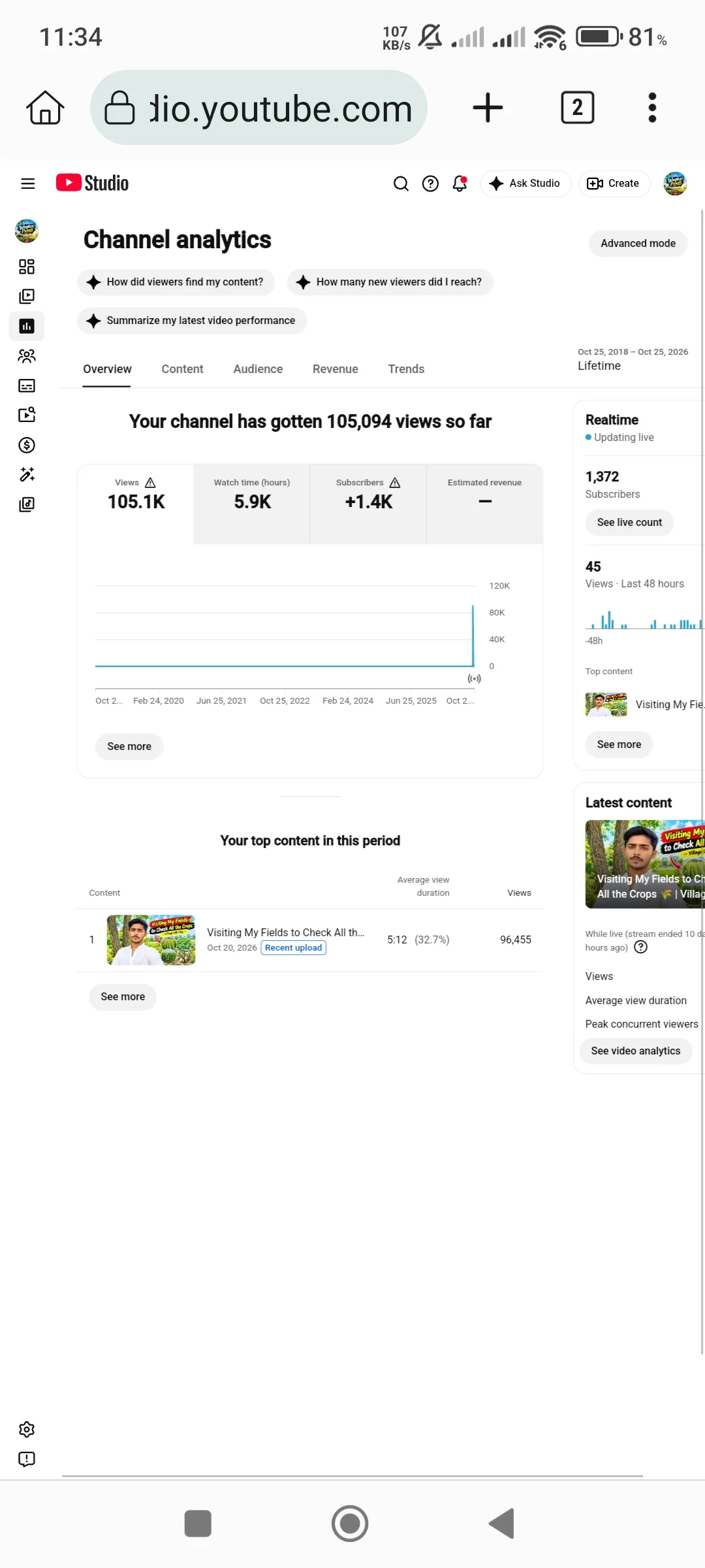 Waylon Powell YouTube Account Screenshot 2