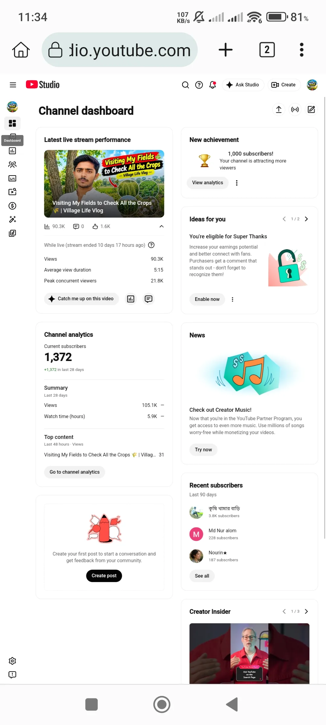 Waylon Powell YouTube Account Screenshot 1