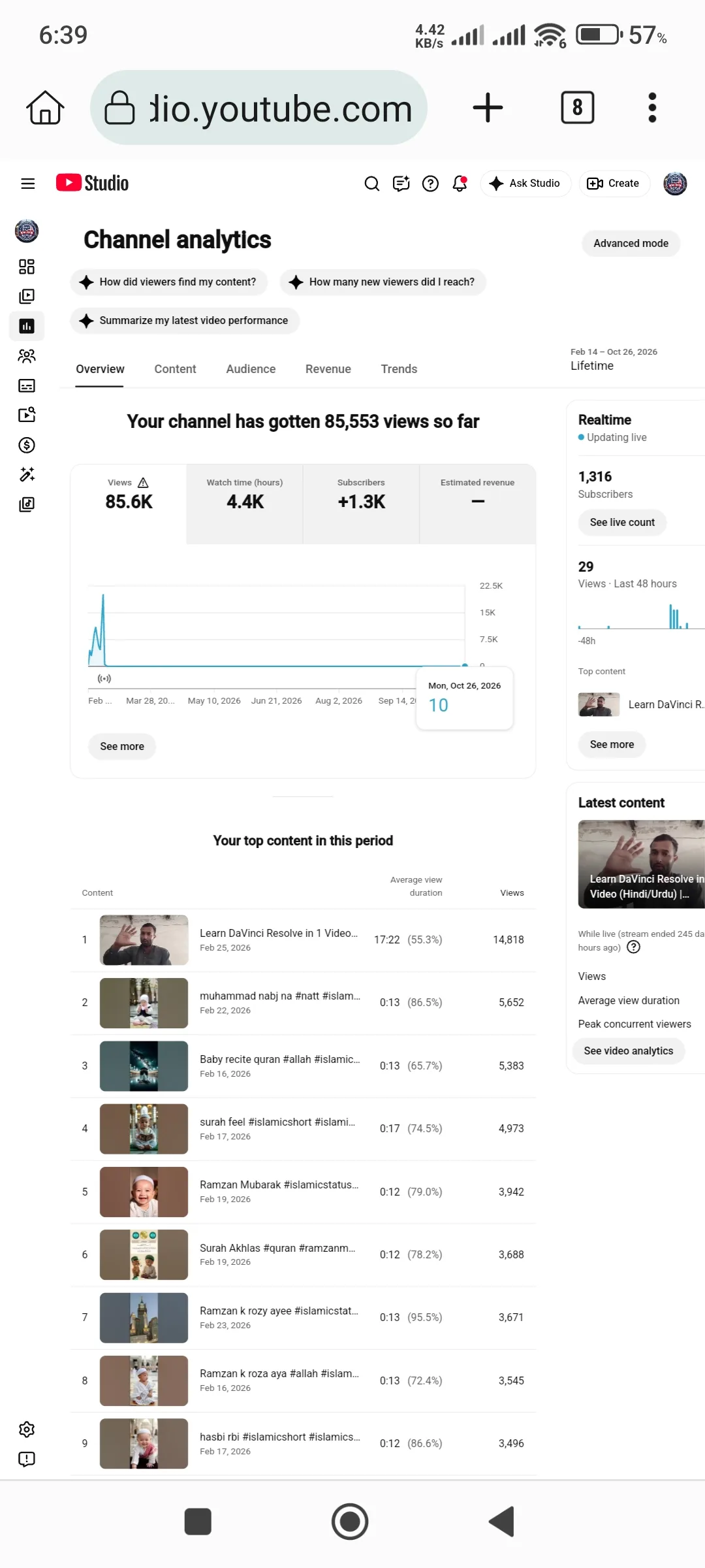 Noah Tutor USA YouTube Account Screenshot 3