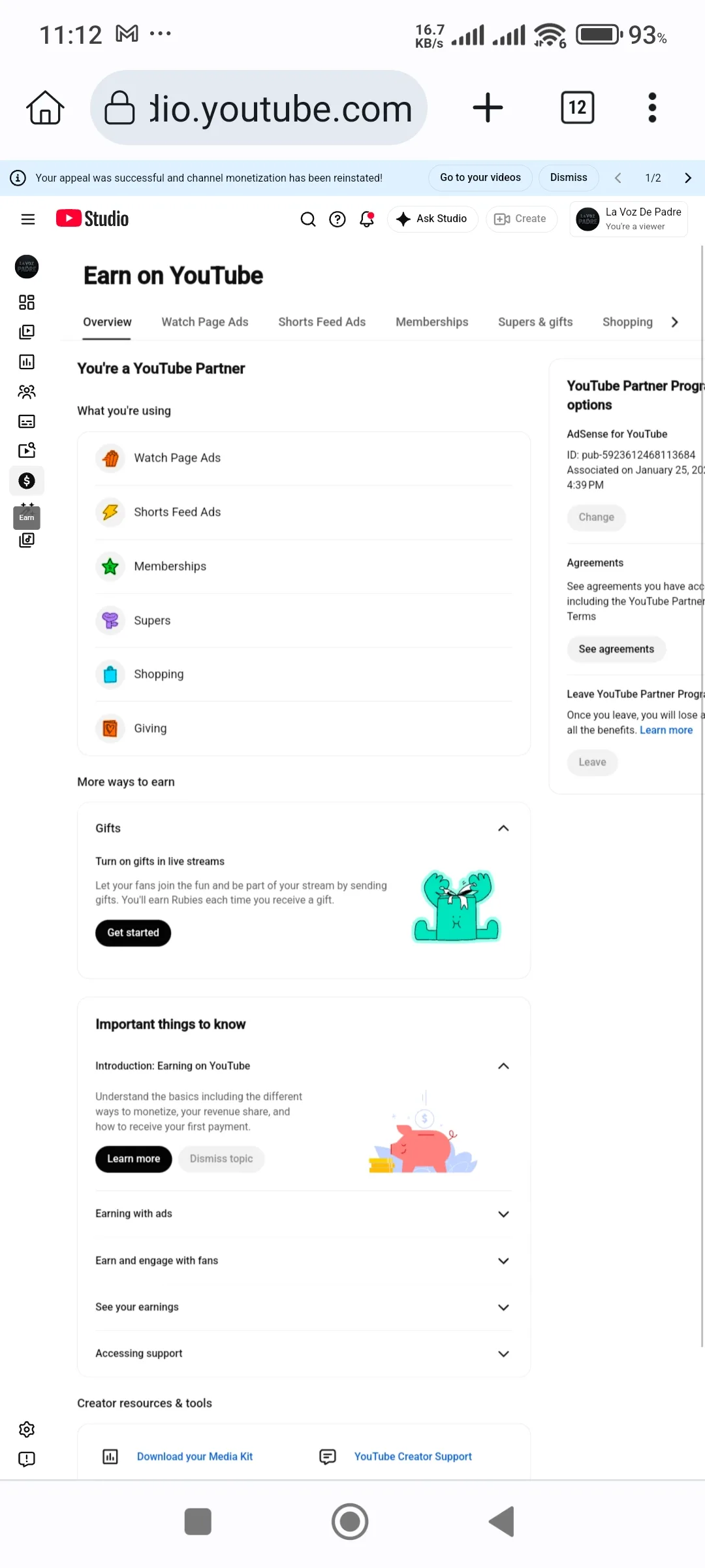 La Voz De Padre YouTube Account Screenshot 6