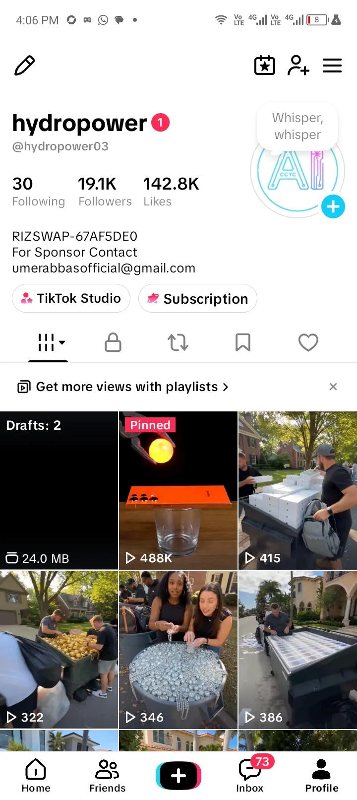 hydropower TikTok Account Screenshot 1