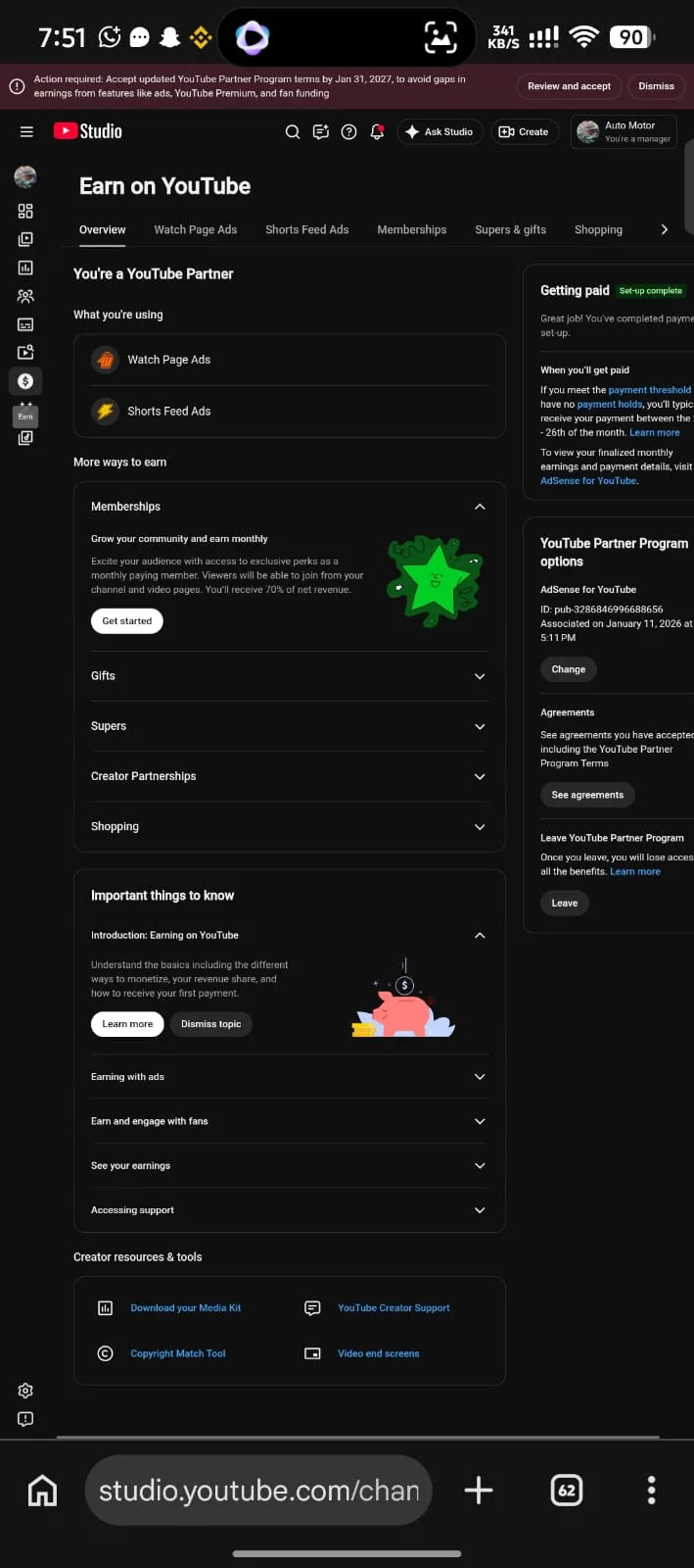 Auto Motor YouTube Account Screenshot 1