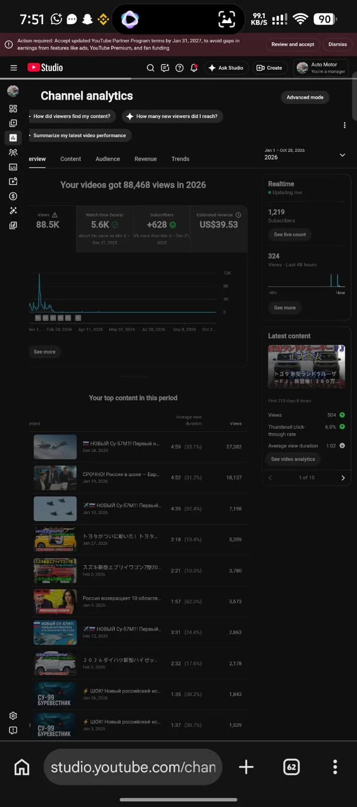 Auto Motor YouTube Account Screenshot 3