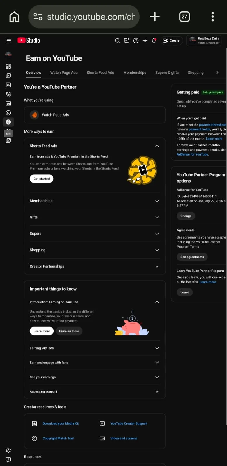 RawBuzz USA Youtube Account Screenshot 1