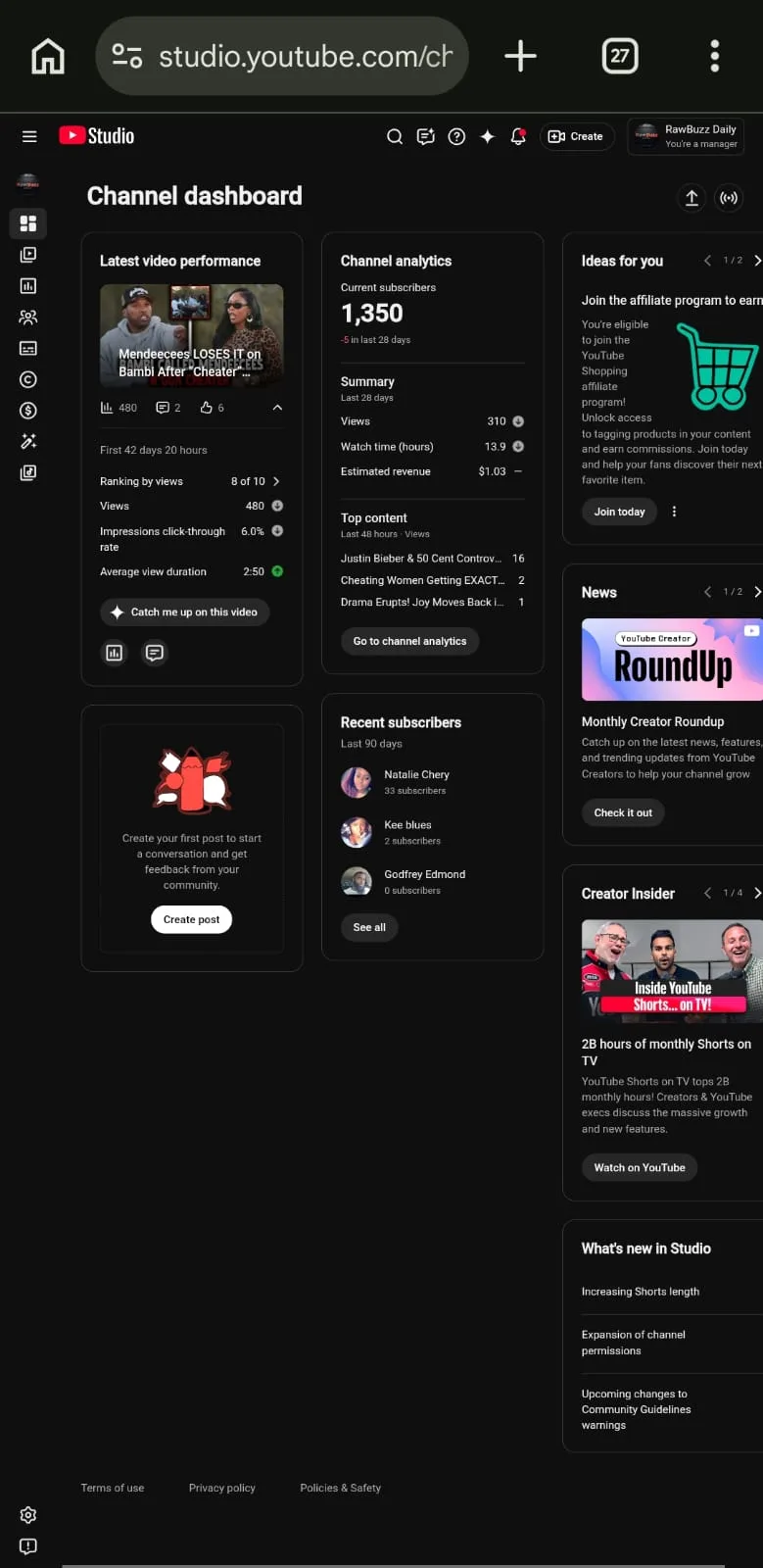 RawBuzz USA Youtube Account Screenshot 10