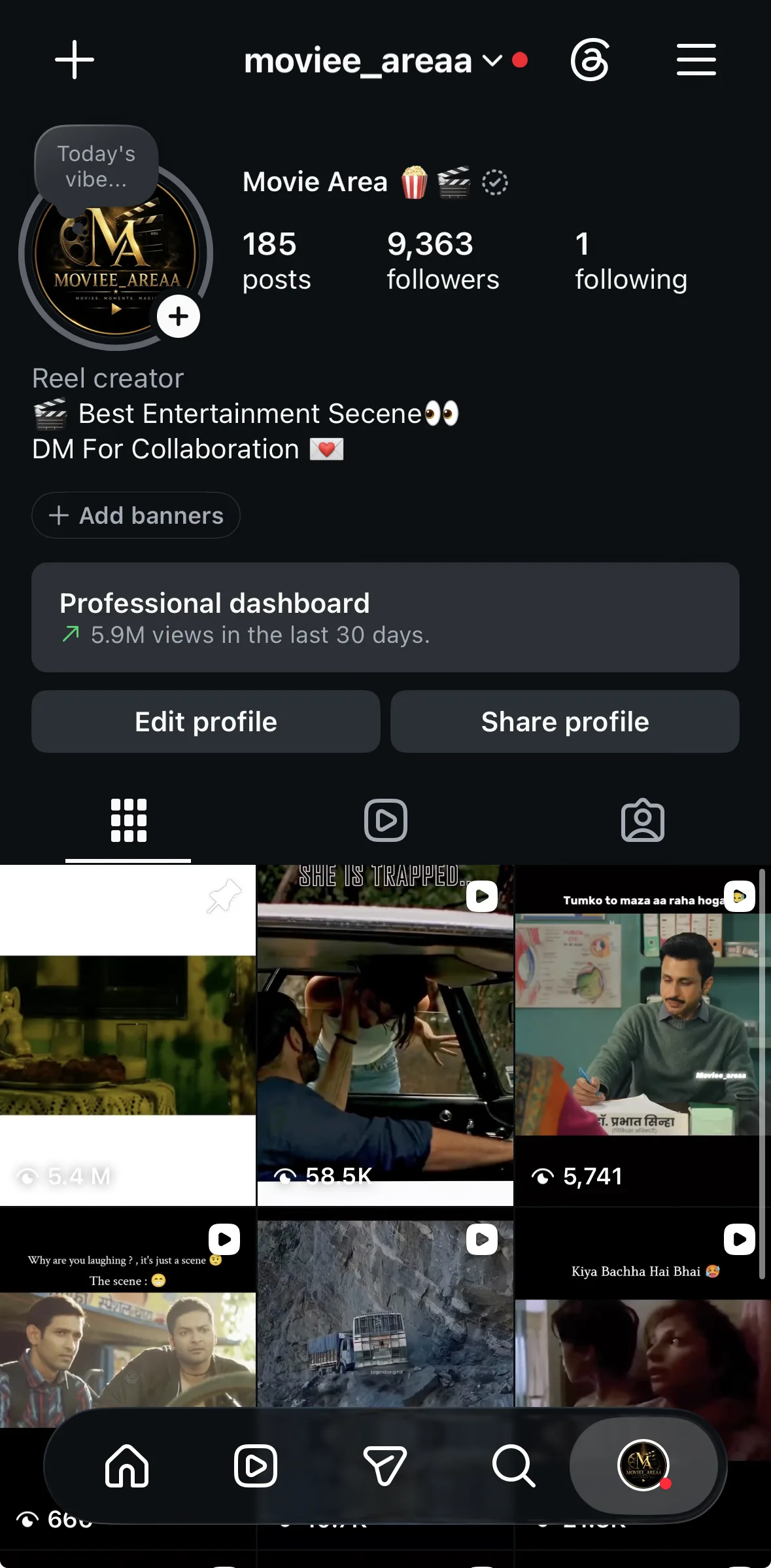 Movie Area 🍿🎬 Instagram Account Screenshot 1